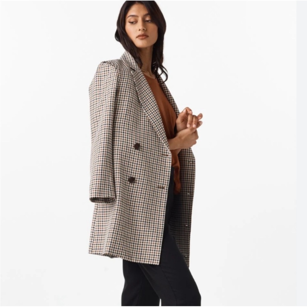 VETTA CAPSULE Convertible Plaid Blazer Dress Size M